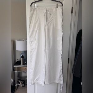 wild fable White Women’s Midrise Wide leg Cargo Beach Pants